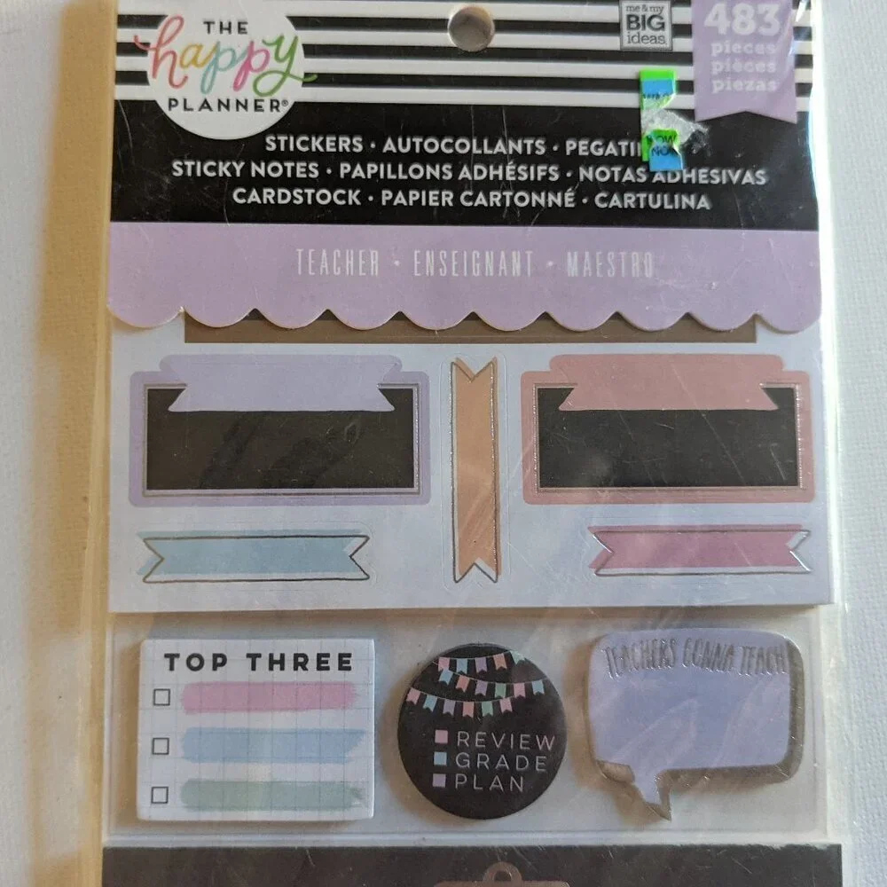 NWT Back to School Teacher 483 pcs Happy Planner Sticker Multi Pack Stickers NEW